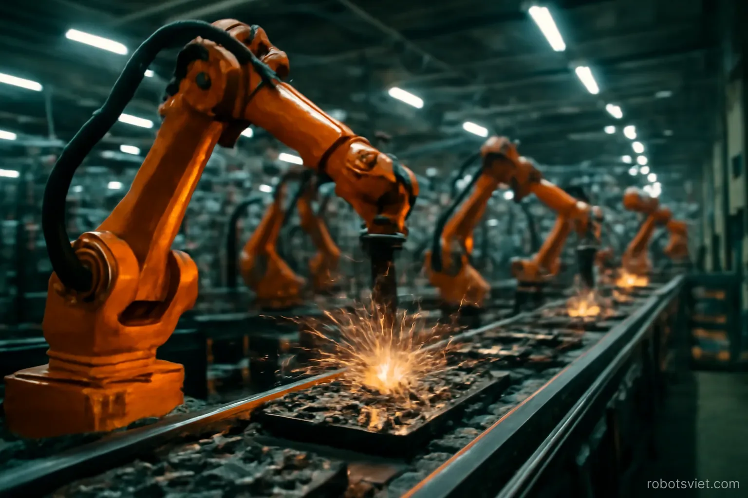 Robot AI trong nhà máy, xưởng sản xuất và kho bãi Việt Nam